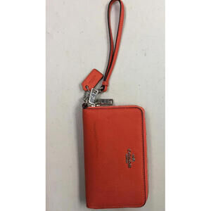 Coach Wristlet Wallet – Orange Leather (Women’s)